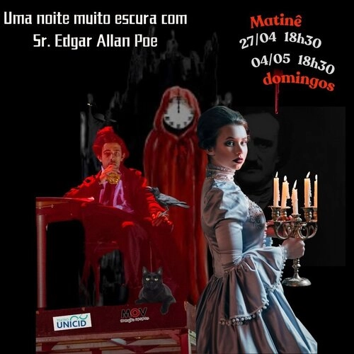 Uma Noite Muito Escura com o Sr. Edgar Allan Poe - 27/04 e 04/05 - Cover Image