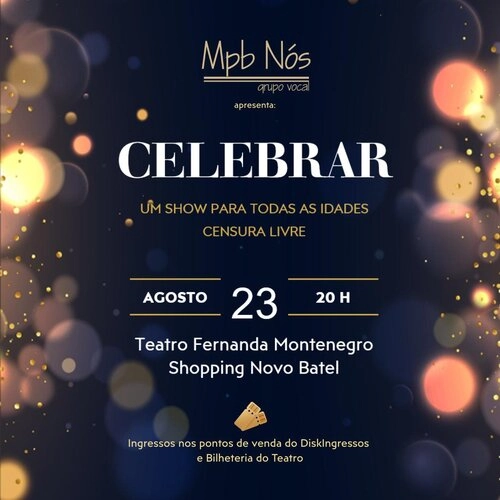 CELEBRAR – Show com o Grupo Vocal MPB Nós - Cover Image