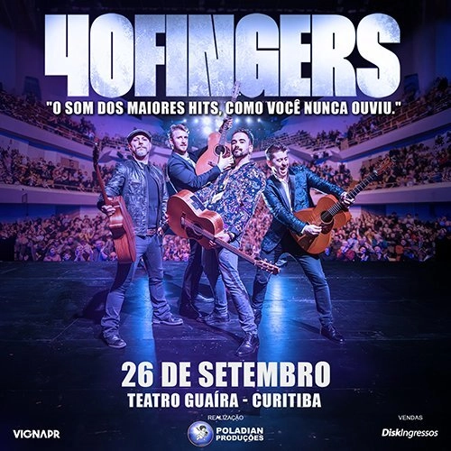 Pela primeira vez no Brasil, 40 Fingers se apresenta em Curitiba com show inesquecível no Guairão - Cover Image
